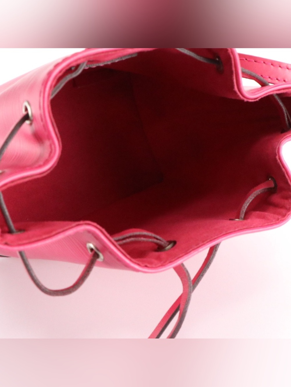 Louis Vuitton Nano Noé Bucket Crossbody Bag in Fuchsia Pink Epi Leather - Picture 7 of 9
